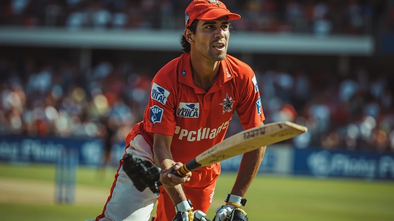 Wide editorial view of an IPL 2026 stadium under floodlights, with the M. Chinnaswamy surface in frame as the host venue for the season opener between Royal Challengers Bengaluru and Sunrisers Hyderabad